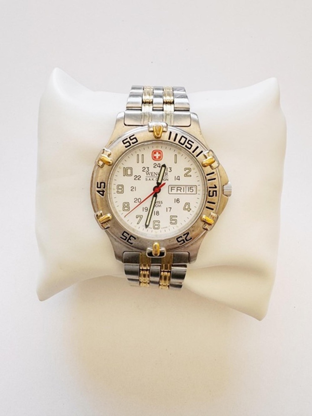 Wenger Swiss Army Two-Tone Stainless Steel Watch Day/Date Water Resist - Works